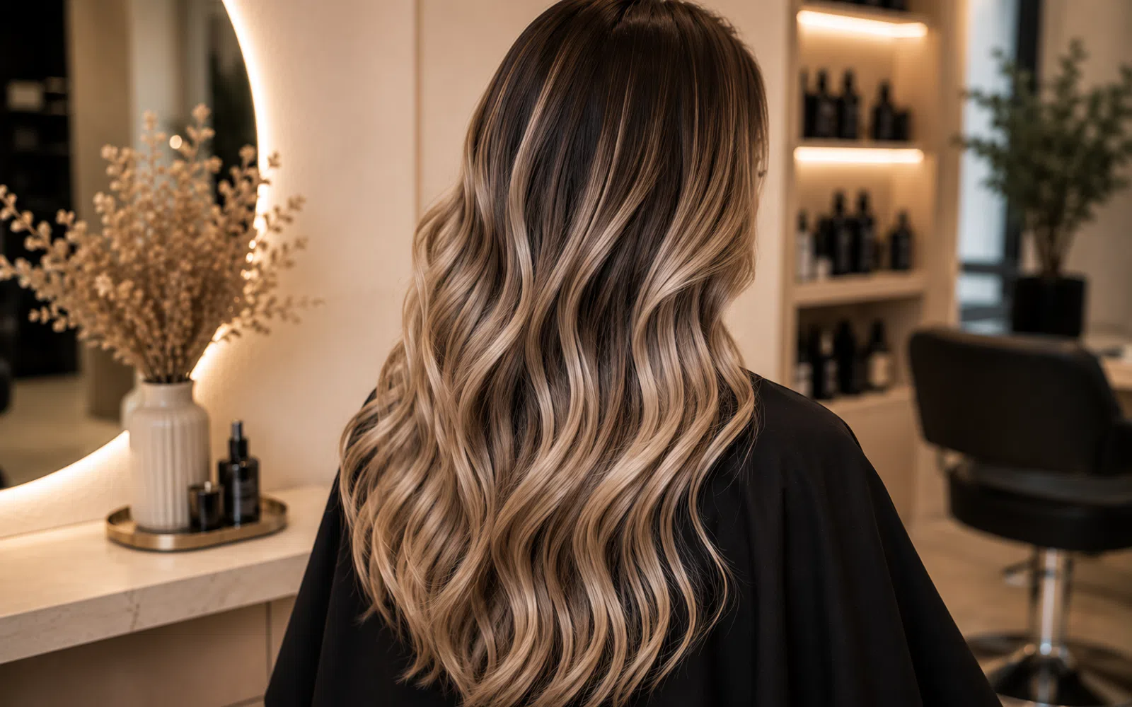 Warm Honey Balayage mit honigfarbenen Reflexen