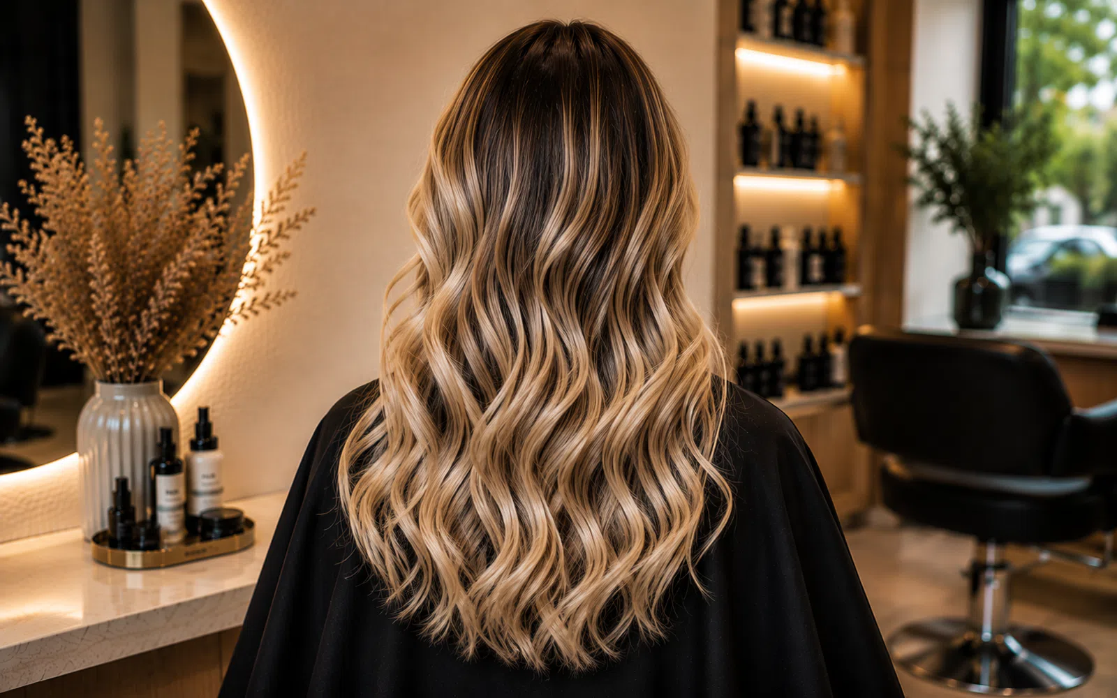 Nachher-Bild Extensions mit längerem, voluminösem Haar